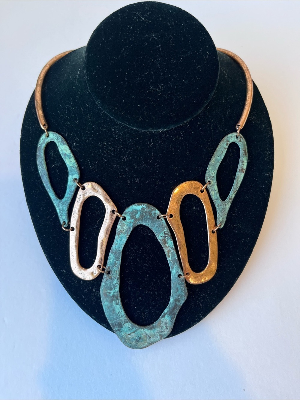 Copper or Brass Statement Necklace Brutalist Art to Wear